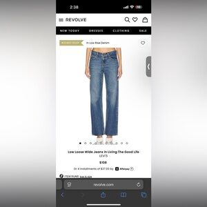 Levi’s low loose wide jean